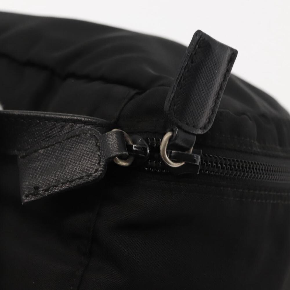 PRADA Vanity Bag Nylon Black Silver Auth bs30138 - Picture 10 of 16